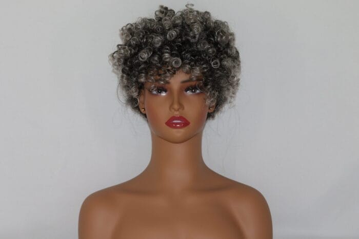 Sophia - Gray Short Length Blended Material Wig