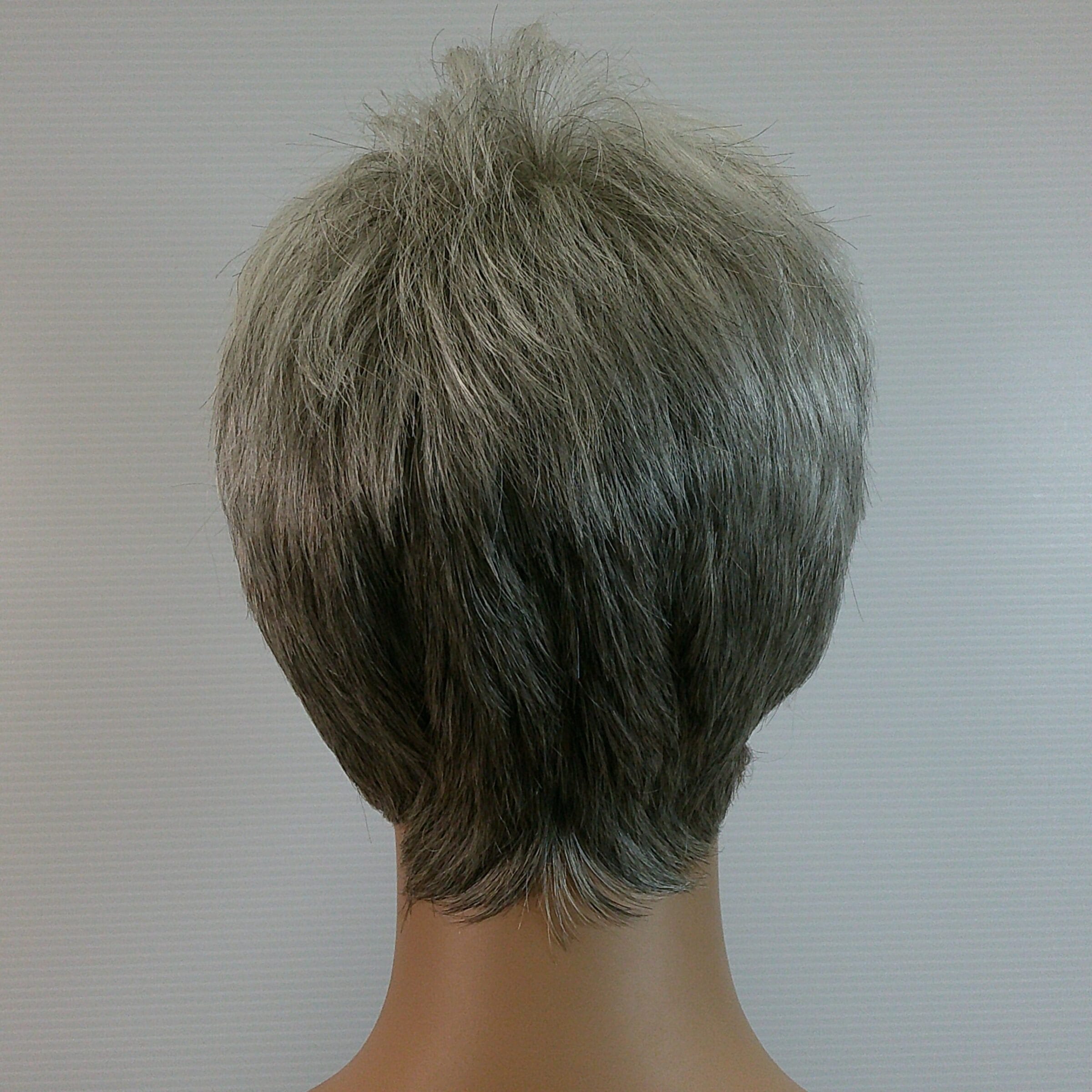 Kayla - Gray Short Length Synthetic HF Wig - Image 2