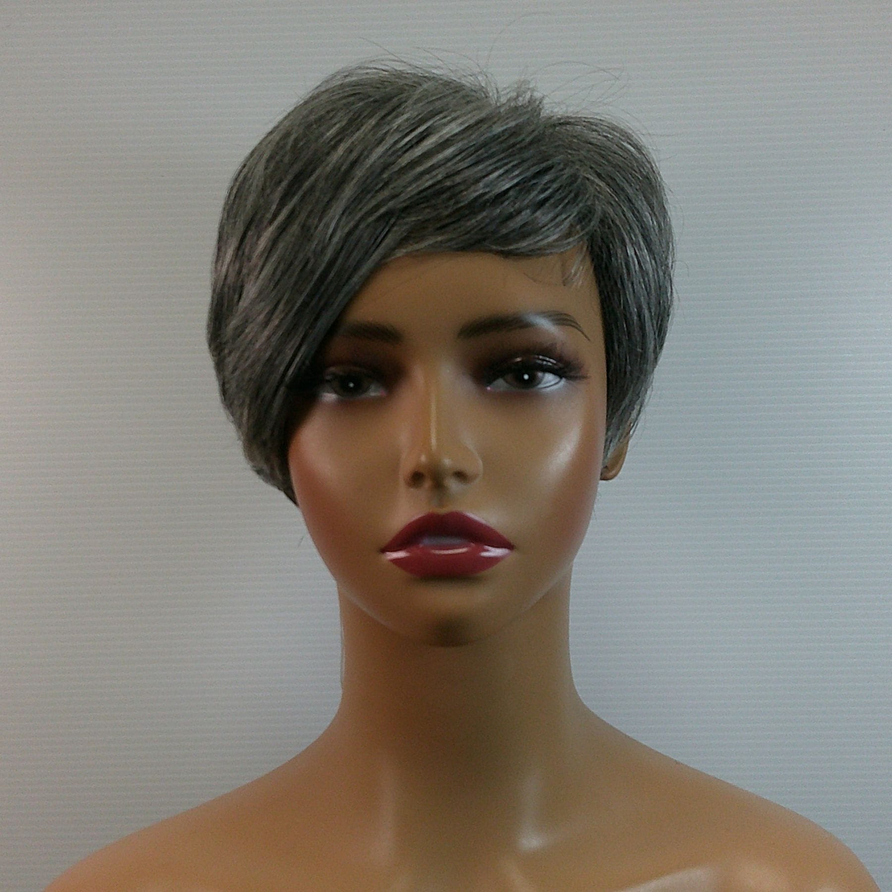 May - Gray Short Length Synthetic HF Wig