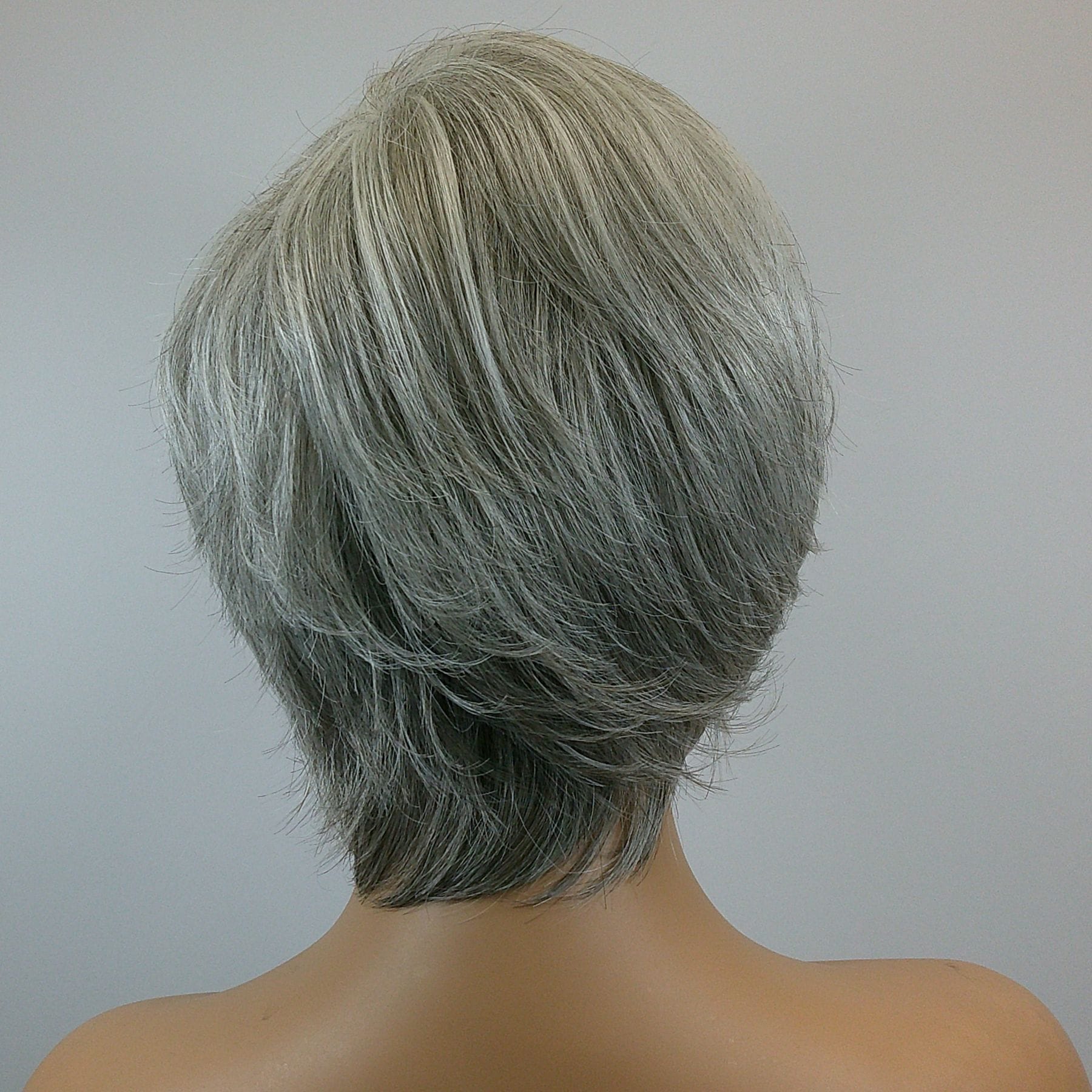 Sandy - Gray Short Length Synthetic HF Wig - Image 2