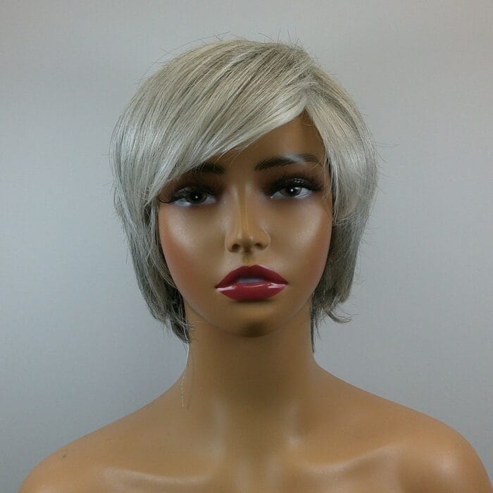 Sandy - Gray Short Length Synthetic HF Wig