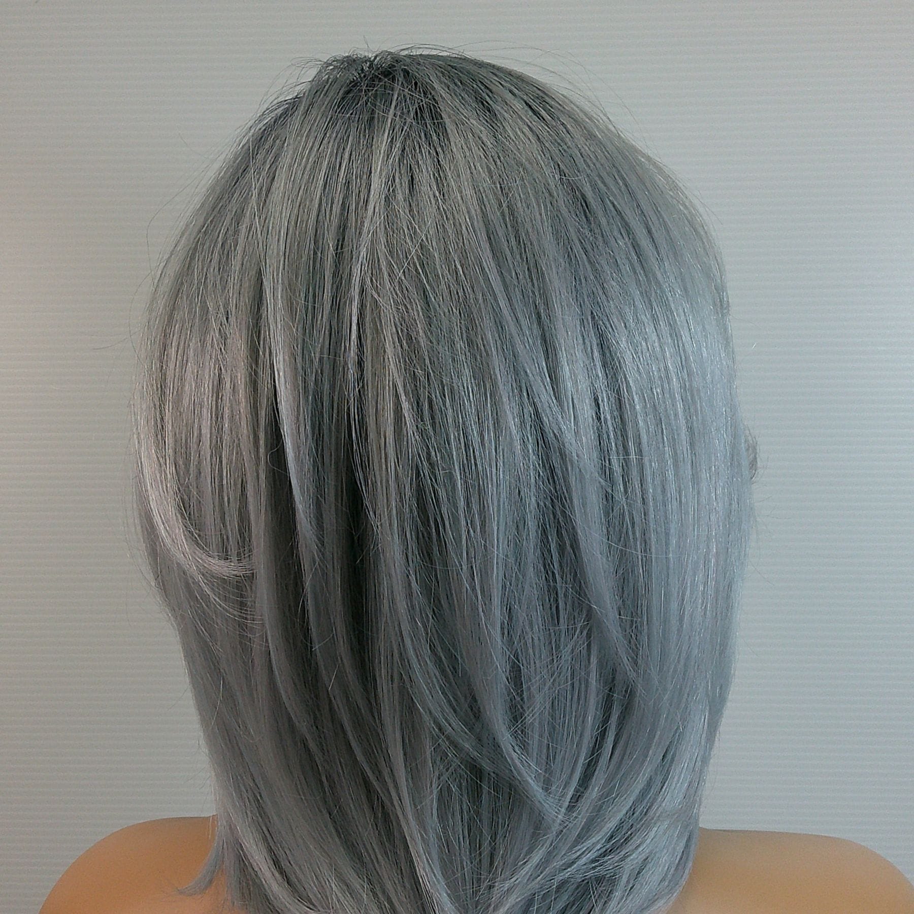 Bryce - Blue Medium Length Synthetic Wig - Image 2