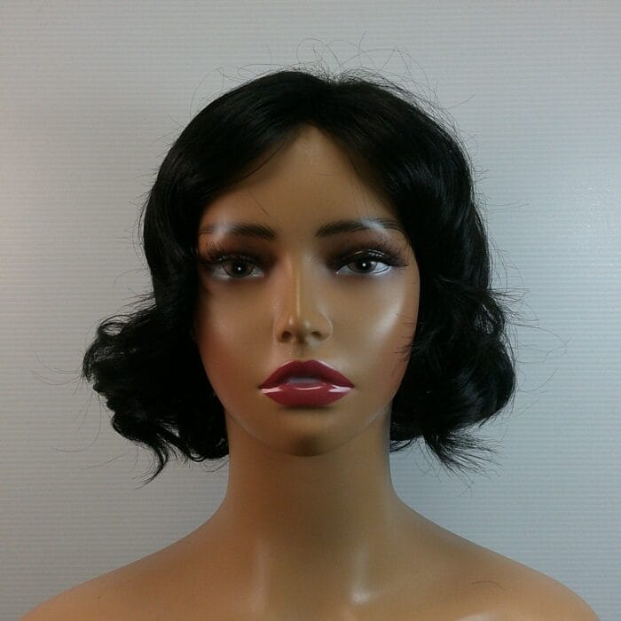 Colette- Black Short Length Synthetic HF Wig