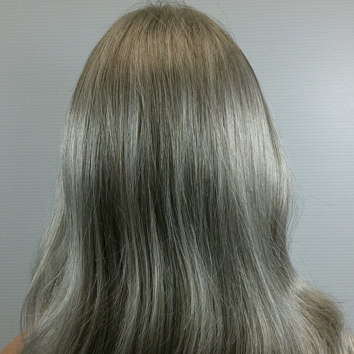 Logan - Gray Medium Length Synthetic Wig - Image 2