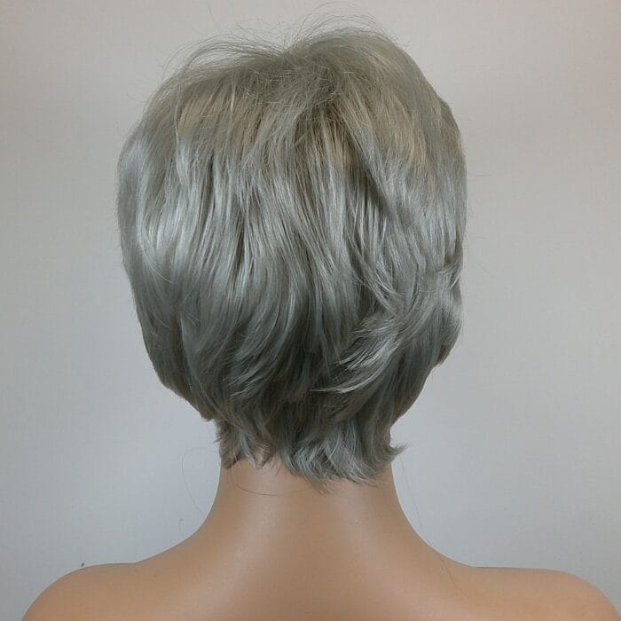 Ulissa - Gray Short Length Synthetic Wig - Image 2