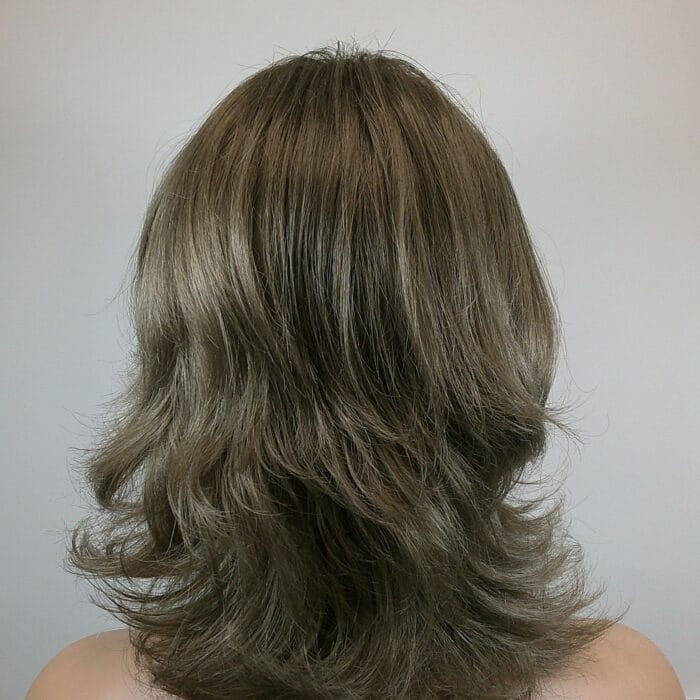 Danae - Brown Medium Length Synthetic Wig - Image 2
