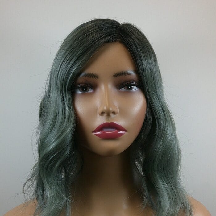 Daniela - Dark Mint Green Medium Length Synthetic Wig