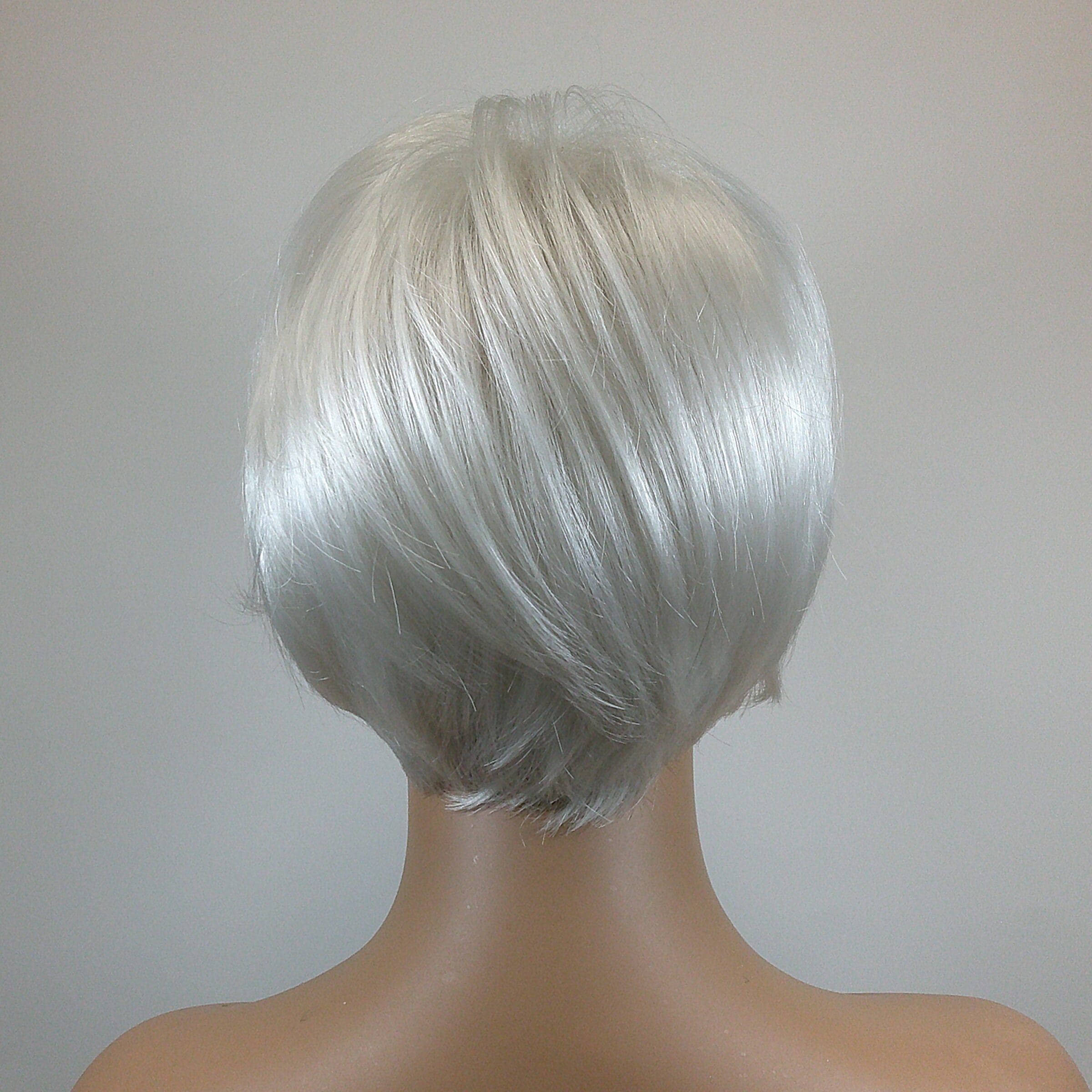 Katie - White Short Length Synthetic Wig - Image 2