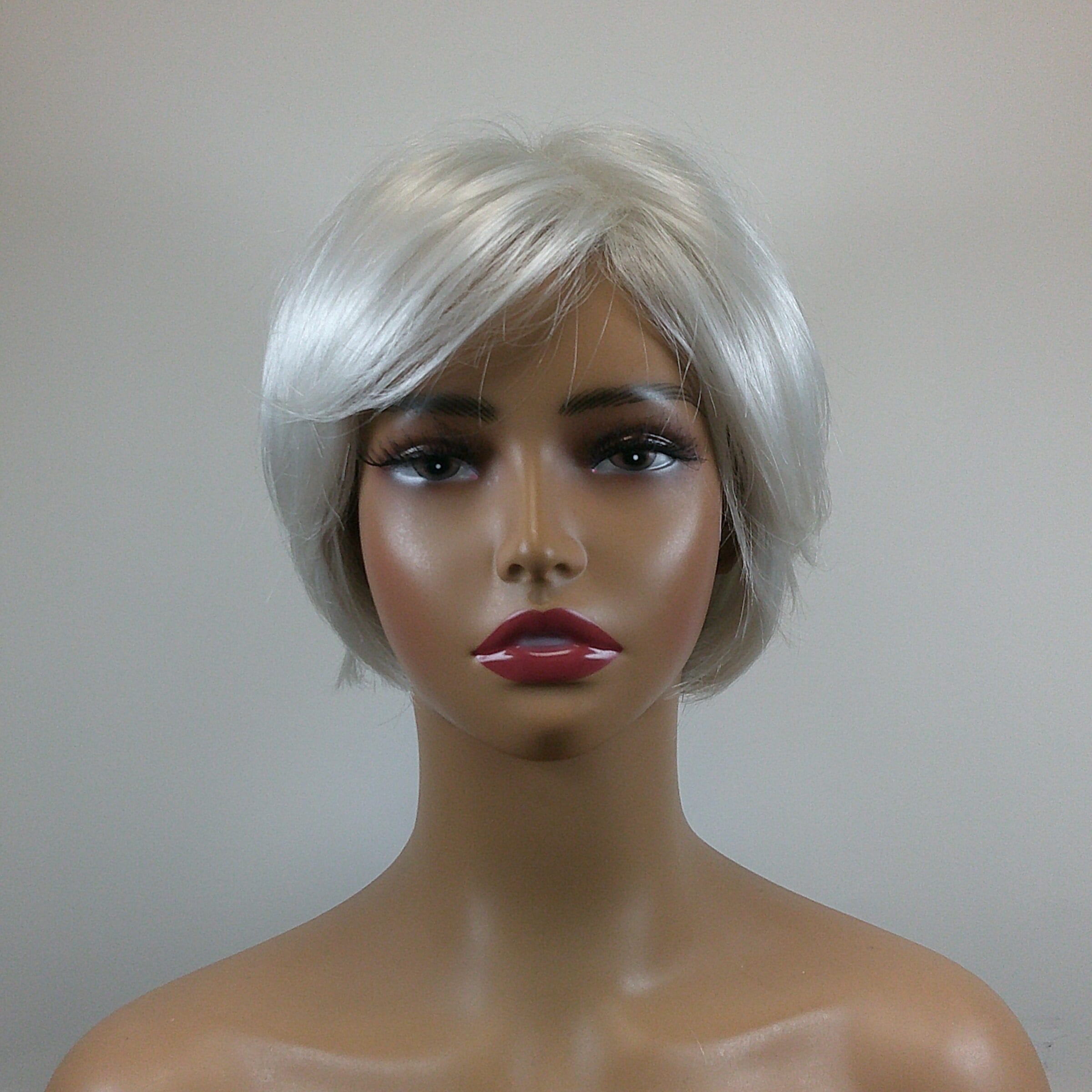 Katie - White Short Length Synthetic Wig