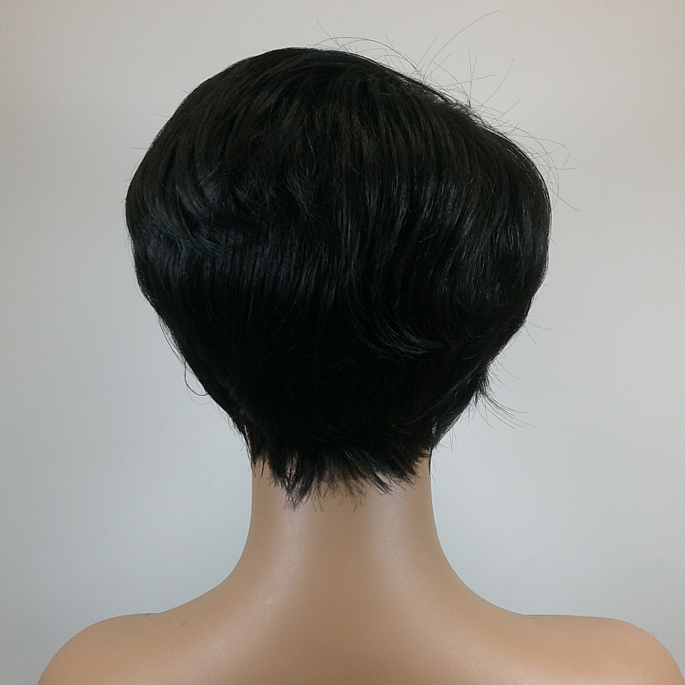 Leah - Black Short Length Synthetic Wig - Image 2