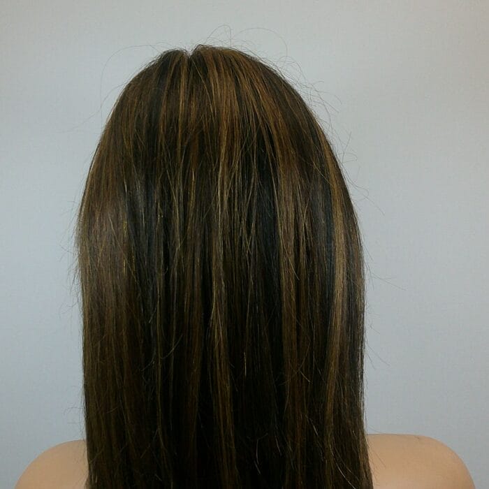 Eloise - Brown Long Length Human Hair/Fiber Blend Wig - Image 2